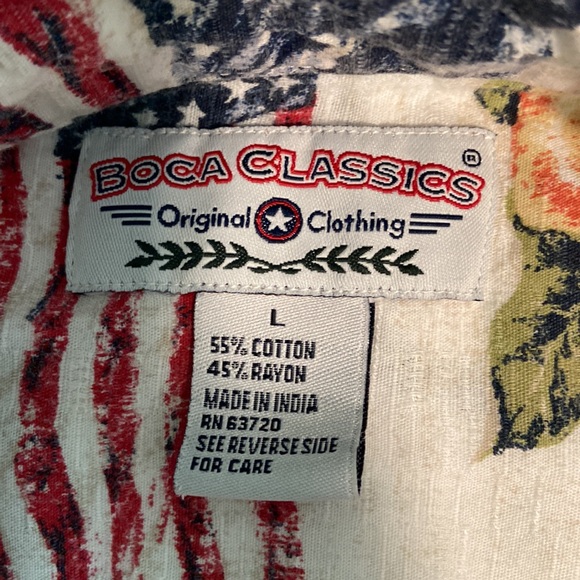 Boca classics Hawaiian American shirt size large - Picture 3 of 5